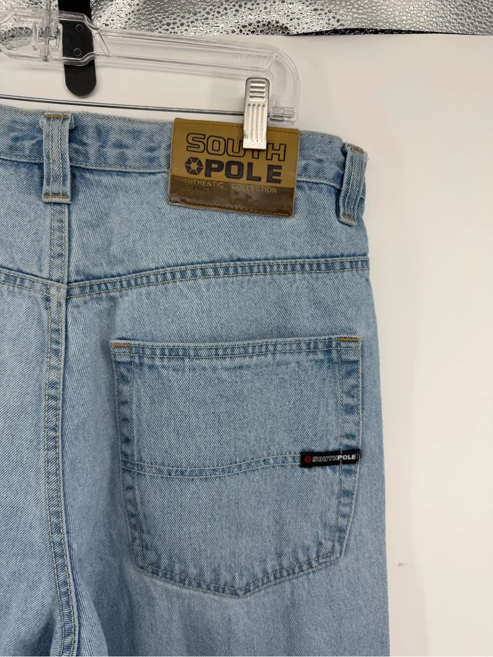 VTG Y2K Southpole Streetwear 90s Hiphop Retro SkaterBaggy Light Wash Jeans Sz36